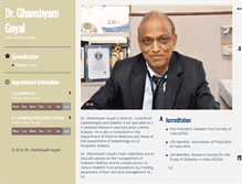 Tablet Screenshot of drghanshyamgoyal.com